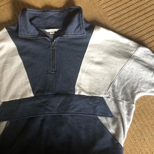 AEO color block Quarter zip
